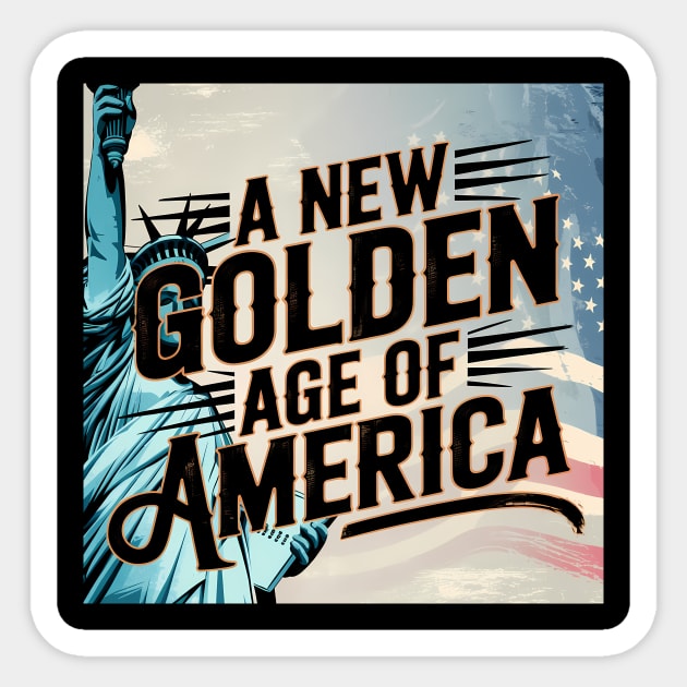 New Age of America, USA Flag Sticker by logiamerch